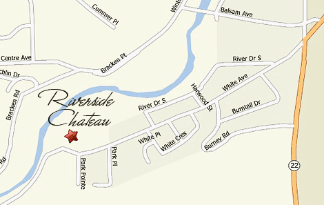 Google map Riverside Chateau bragg Creek